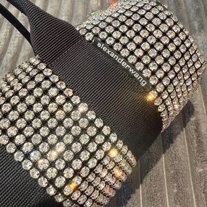 ALEXANDER WANG  -  CRYSTAL MESH MINI BAG
